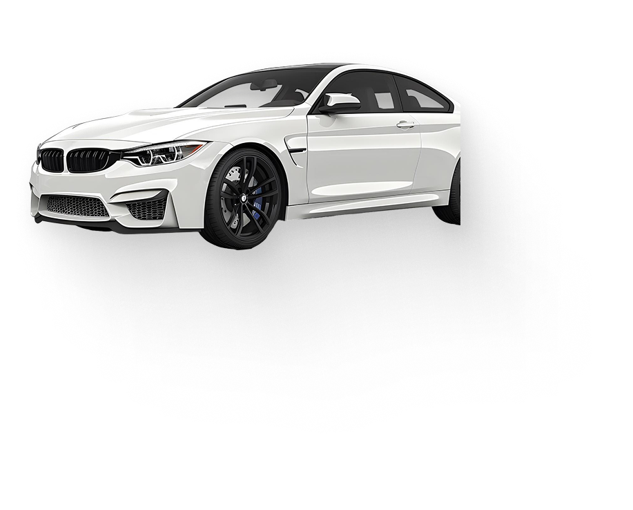 White BMW coupe