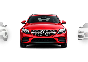 Red Mercedes auction car